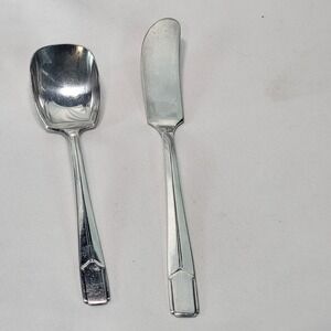 Holmes & Edwards IS Napoleon Inlaid Flatware Set Butter Knife & Sugar Spoon